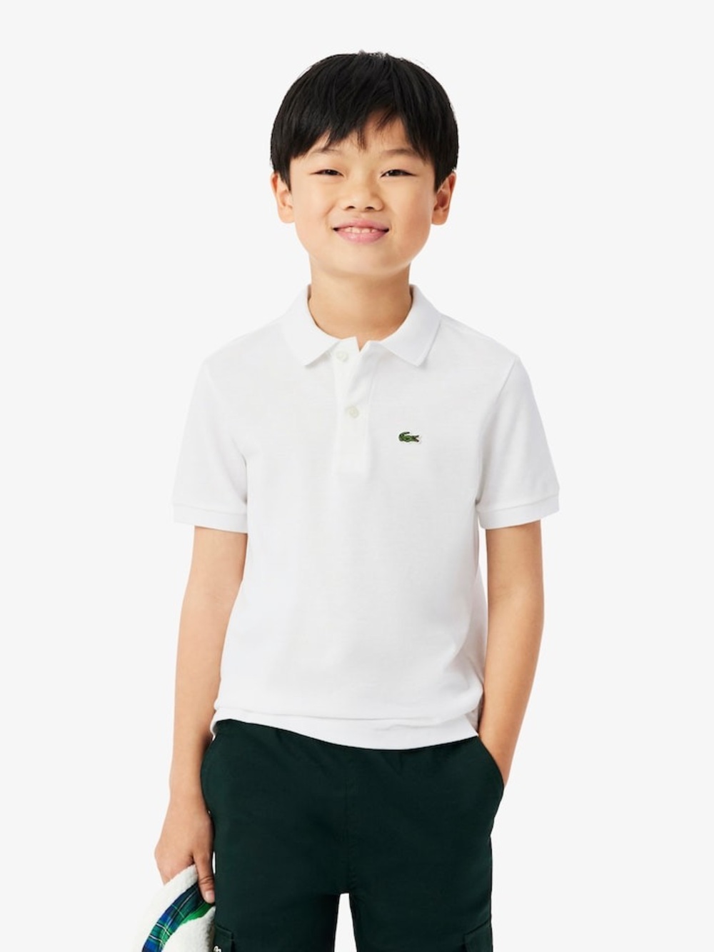 Lacoste Boys' Petit Piqué Polo. Boys 12A. White.